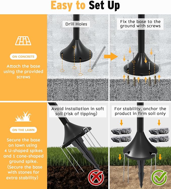 63" Solar Lamp Post Light 2 Pack, Solar Post Lights Outdoor | Garden Decor, 1 Extra Bulbs, Warm 3000K Glow, IP44 Water-Resistant, Solar Light Posts for Outside, Patio, Backyard and Porch