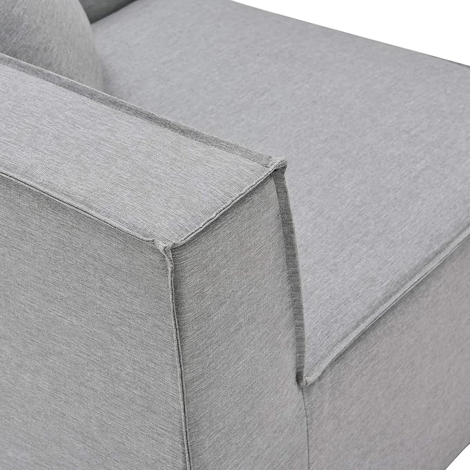 Modway EEI-4380-GRY Saybrook Patio Upholstered 4-Piece Sectional Sofa in Gray