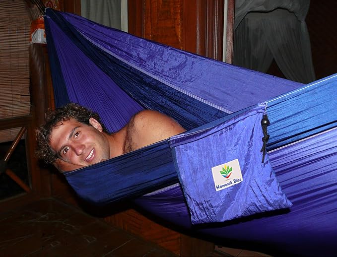 Hammock Bliss Double - Extra Long - Extra Wide - Extra Large - Two Person Double Wide Camping Hammock - Suspension System Included - The Largest Double Hammock On Planet Earth