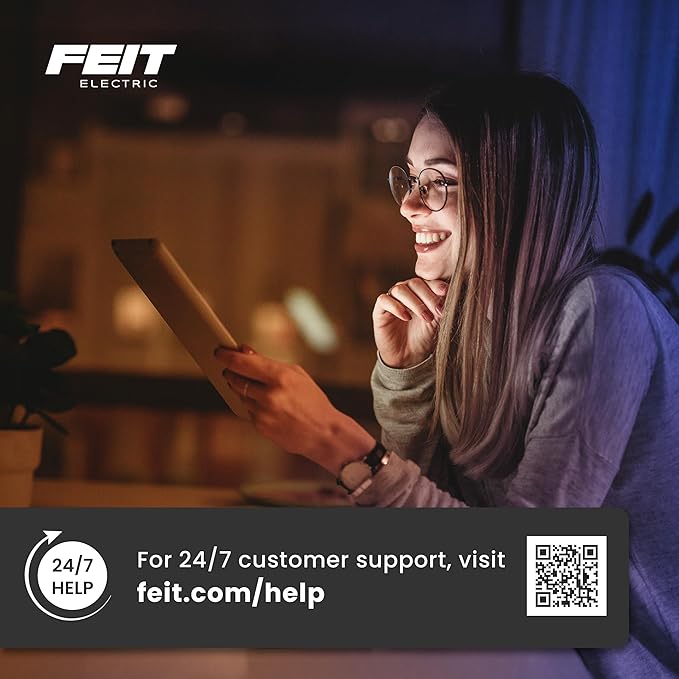 Feit Electric 30ft Outdoor Incandescent String Lights, Warm Amber Glow, Heavy-Duty Weatherproof Cord, Includes 10 Clear Bulbs + 5 Spares, End-to-End Connectable for Patios and Gazebos, SL30-10
