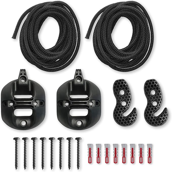 LA Siesta CasaMount Black - Multipurpose Suspension Set for Hammocks