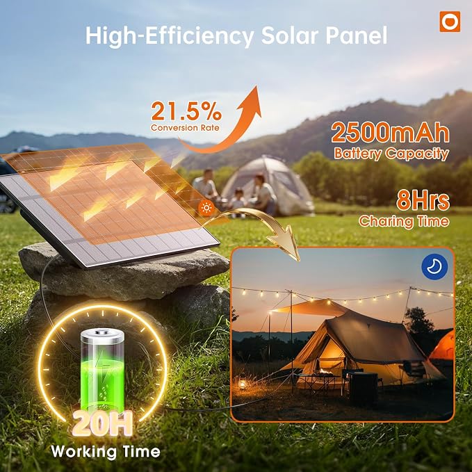 addlon 78FT(72+6) Solar String Lights Outdoor Waterproof with Remote & USB | ST38 LED Shatterproof Bulbs, Solar Powered Outside Lights, Dimmable Solar Light for Camping Backyard Porch