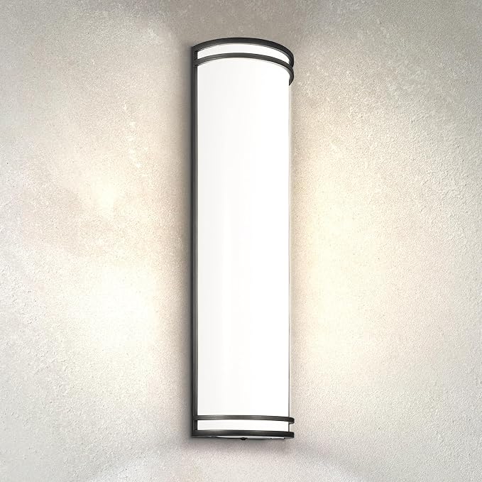 ASD 24 Inch LED Outdoor Sconce Lights - 25W 120-277V 3000K 4000K 5000K Black Exterior Lighting Fixtures, Dimmable Exterior Lights for House, Modern Patio Wall Light Fixture ETL