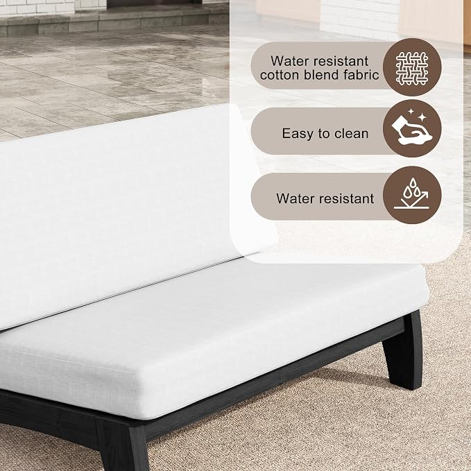 3 Pieces Patio Furniture Sets, All-Weather Outdoor Wood Bistro Set Patio Conversation Coffee Table Chiars and Patio Loveseat for Balcony, Backyard
