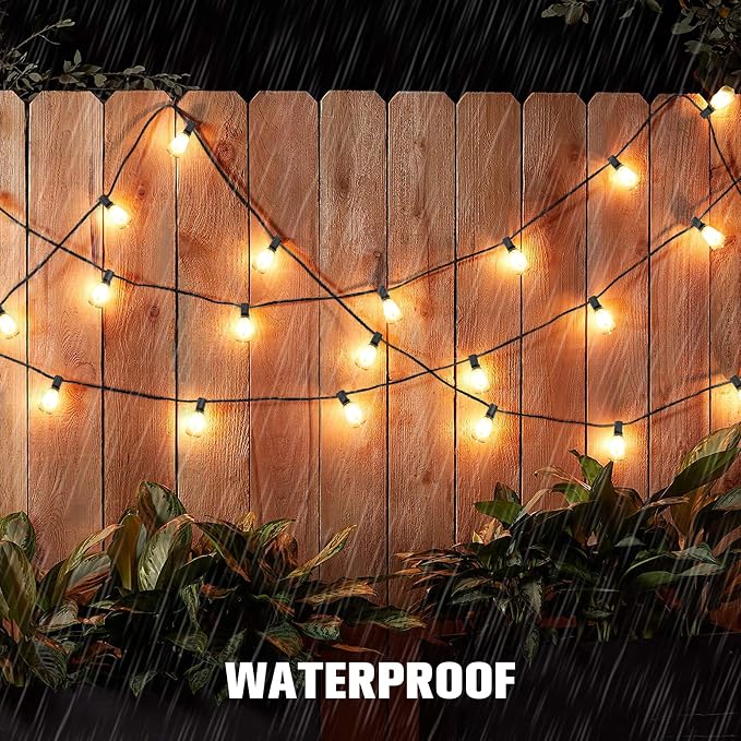 200ft Solar LED Outdoor String Lights Patio Lights with Shatterproof 2700K ST38 Vintage Edison Plastic Bulbs Dimmable, Outside Hanging Lights Waterproof for Porch, Deck, Garden, Backyard