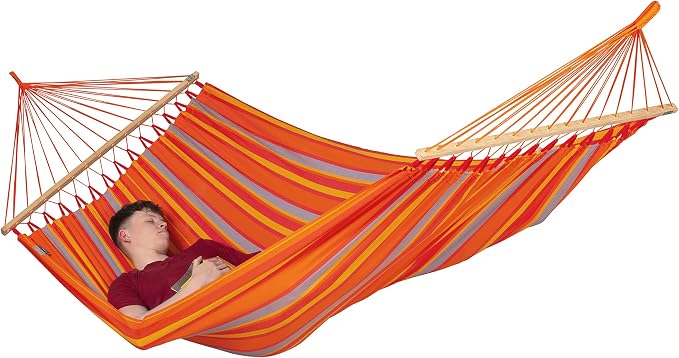 La Siesta® Alisio Hammock with Spreader Bar - Weatherproof Outdoor Hammock, Outside Fabric Tree Hammock 2 Person Hammock - Max 355 Lbs, Double, Toucan