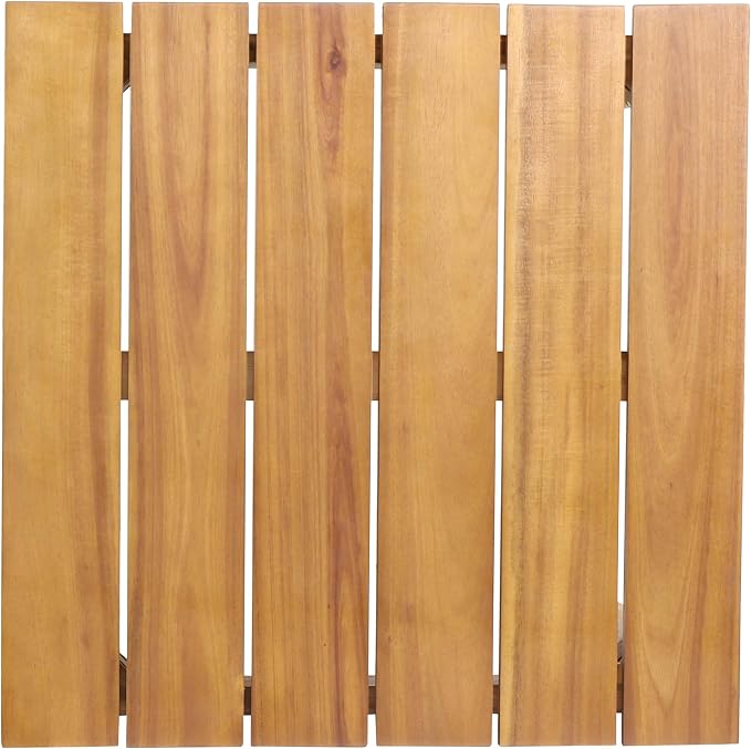 Patio Side Table, Square Acacia Wood, Teak