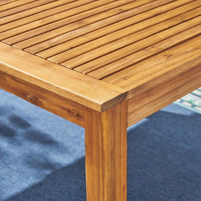 Christopher Knight Home Eric Outdoor Expandable Acacia Wood Dining Table, Natural Finish