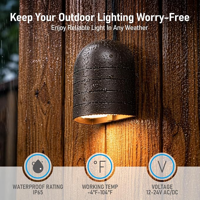 LEONLITE 12-Pack RGBCW Low Voltage LED Deck Lights, Color Changing | 5 Color Changing Modes, CRI90, 12-24V AC/DC, Anti Glare Step Railing Light, Fence Down Light, IP65, Oil Rubbed Bronze