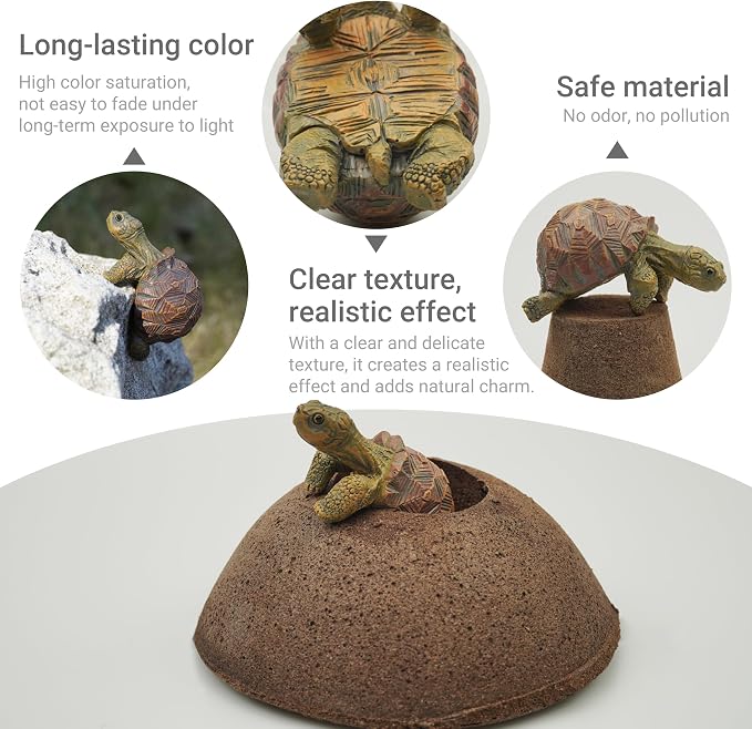 Mini Turtle Statue Miniature Tortoise Figurine Plant Pot Hugger | Resin Climbing Turtle Hanger Ornament Garden Decor for Bonsai Succulents Aquariums, Creative Gift for Plant Parents