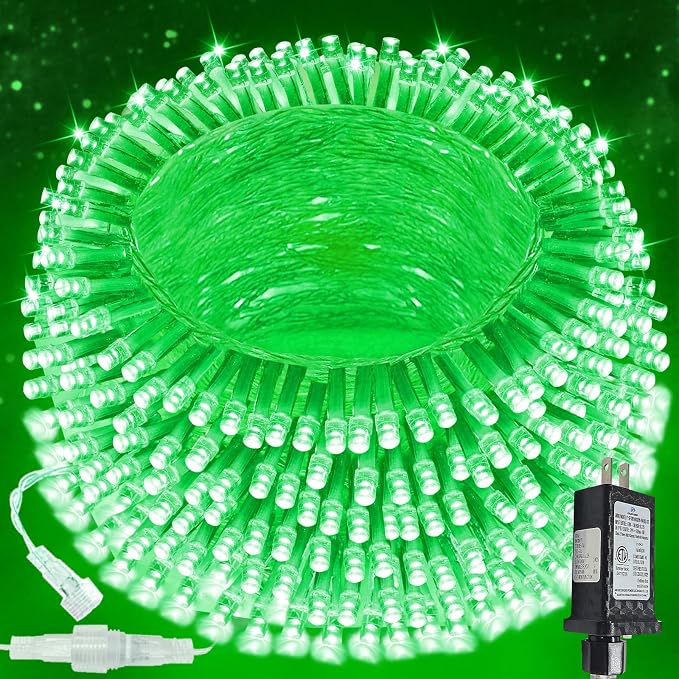200 LED Connectable String Lights, 66FT Christmas Lights Outdoor Indoor | Green, 13 Modes, Timer, Clear Wire Waterproof Twinkle Fairy Lights Plug in for Bedroom Classroom Patio Xmas Tree Decor