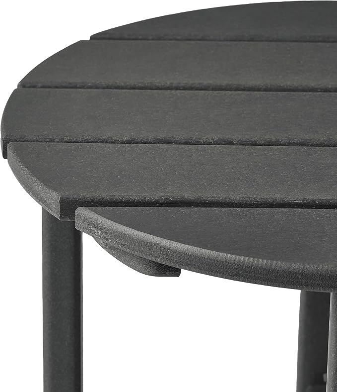 WestinTrends Dylan Adirondack Round Outdoor Side Table, Gray