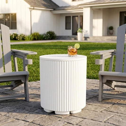 Zapdos Outdoor Cooler Side Table, Portable Ice Chest Side Table, 16.65in Gallon Patio Ice Bucket, 330lbs Capacity