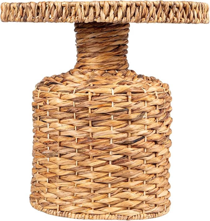 Bloomingville Beige Natural Water Hyacinth Side Table