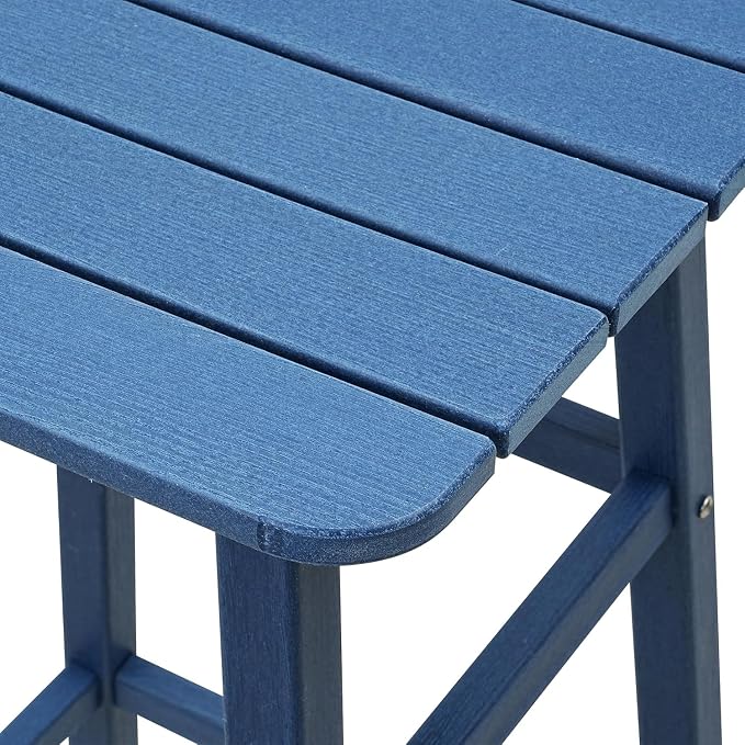 Outdoor Bar Table, HDPE Patio Bar Table, All Weather Height Patio Tables, Outdoor Bar Height Table, Tall Bistro Pub Table for Outside Deck, Porch, Backyard, Garden, Navy Blue
