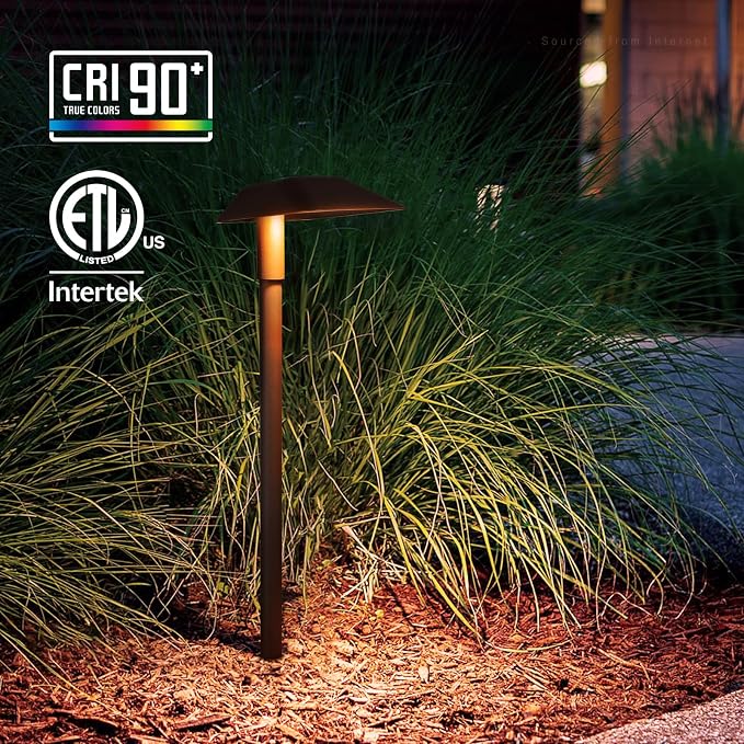 LEONLITE 6-Pack 5CCT Anti-Glare Low Voltage Pathway Lights, 12-24V AC/DC | 5W LED Landscape Path Lights, Die-Casted Aluminum, IP65 Waterproof for Yard Walkway, 1800K/2700K/3000K/4000K/5000K, ETL