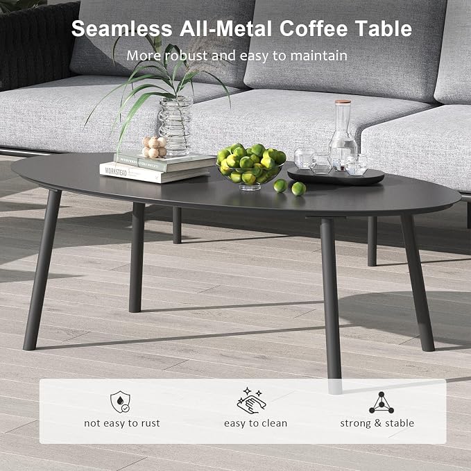 LayinSun 7 Piece Outdoor Furniture Set with Coffee Table, Modern Rope Woven Patio Conversation Sofa Set with Olefin Braid and Deep Seating