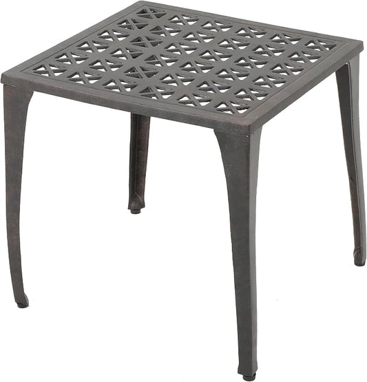 Christopher Knight Home Kai Outdoor 18" Cast Aluminum Side Table, Bronze Finished