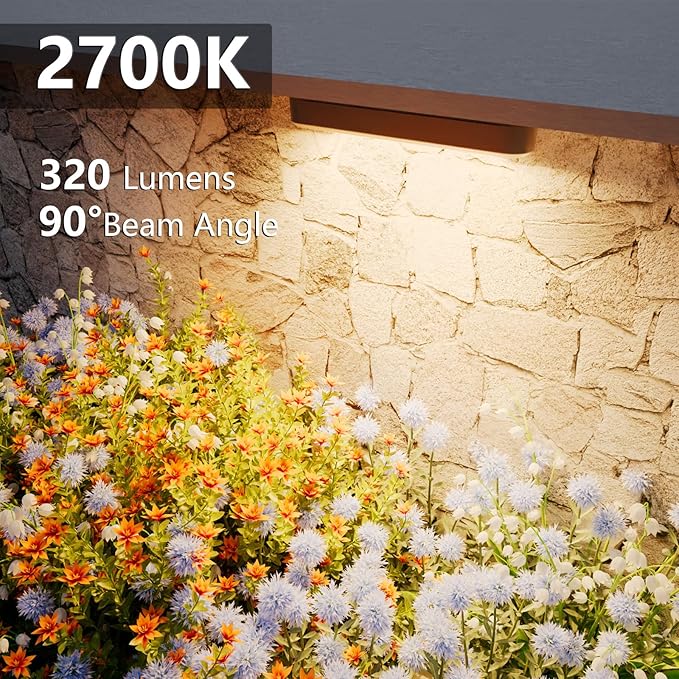 VOLISUN 7 Inch Retaining Wall Lights, 2700K Hardscape Lighting, 12 Pack | IP67 Waterproof, Cuttable Low Voltage Landscape Lighting, 12V Paver Lights, 2.8W Outdoor Step Lights