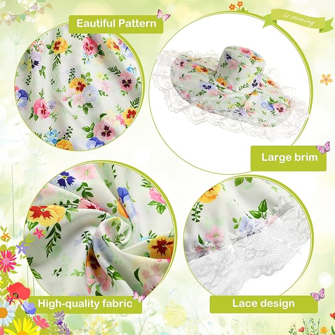 FuWeave Summer Porch Goose Outfit for 17" Floral Skirt Lawn Goose Costume Clothes for Outdoor Patio Yard Lawn Art Decoration
