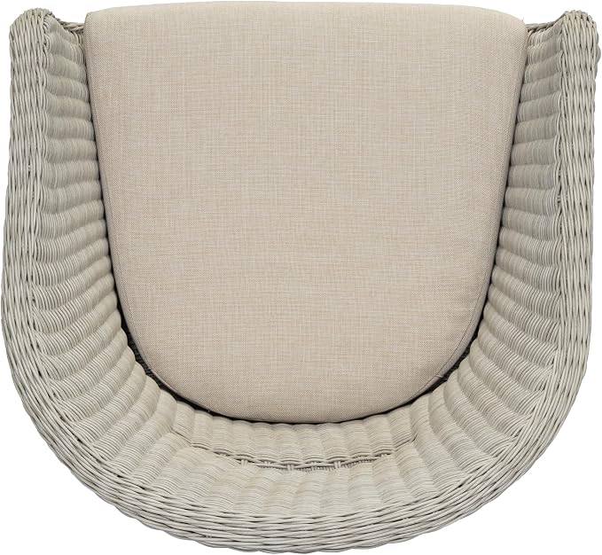 Christopher Knight Home Ambes 5 Piece Acacia Wood Outdoor Dining Set for 4, Patio Dining Table and Chair Set with Curved Rattan Backrest & Cushions, Outdoor Dining Table Set, Beige+Grey Ash+Brown