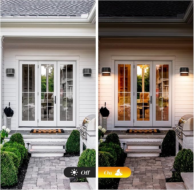Modern Aluminum Porch Sconce Lights - LED Exterior Wall Sconce, Waterproof, 8W, 3000K for Garage Enterway