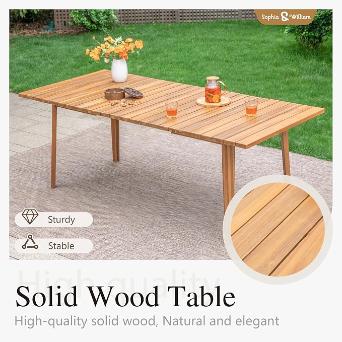 Sophia & William Patio Dining Set, Rattan, Chairs, Dark Brown | Rattan, Wicker, Wood, Weather resistant, Breathable fabric