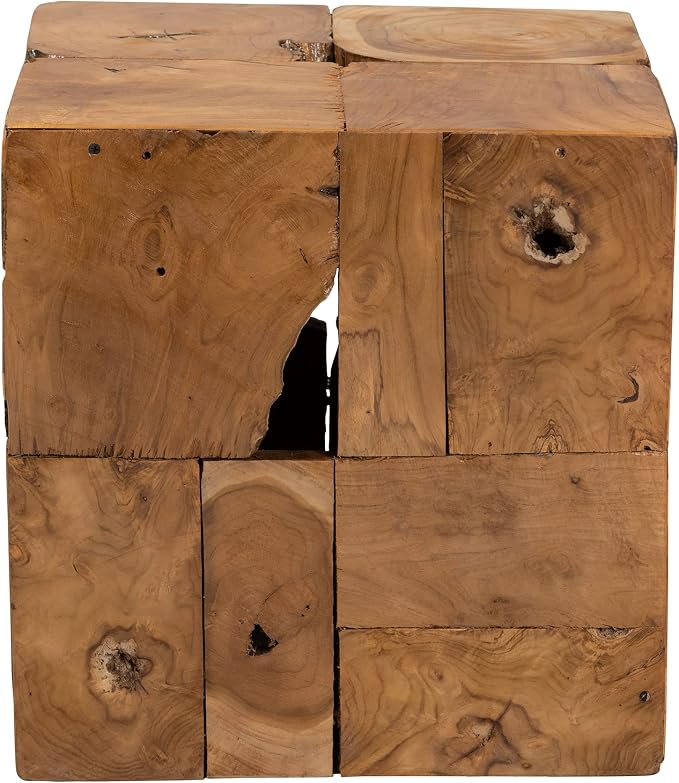 Bali & pari Eldora Rustic Natural Teak Root End Table