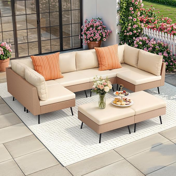 Pamapic 8-Piece Wicker Outdoor Furniture Set Cancel