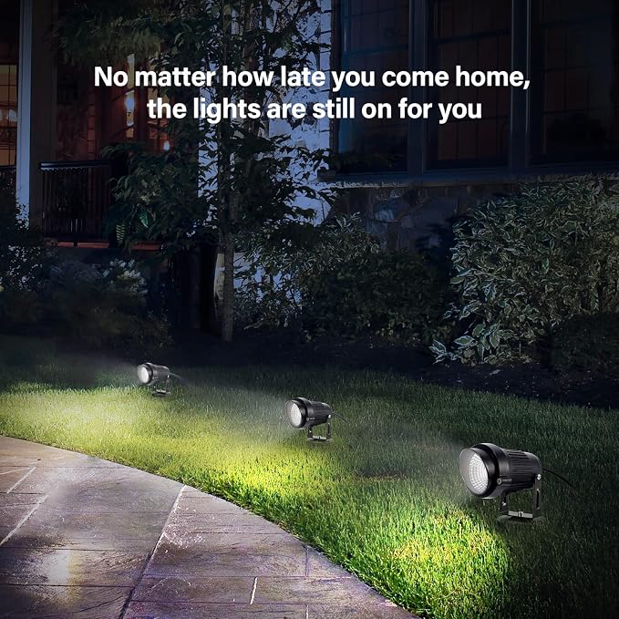 LED Landscape Up Down Light 5W White LED Decorative Spotlight Lamp 110V with Plug for Indoor Outdoor Yard Step Wall Lighting (Cool White) (Include Spike)