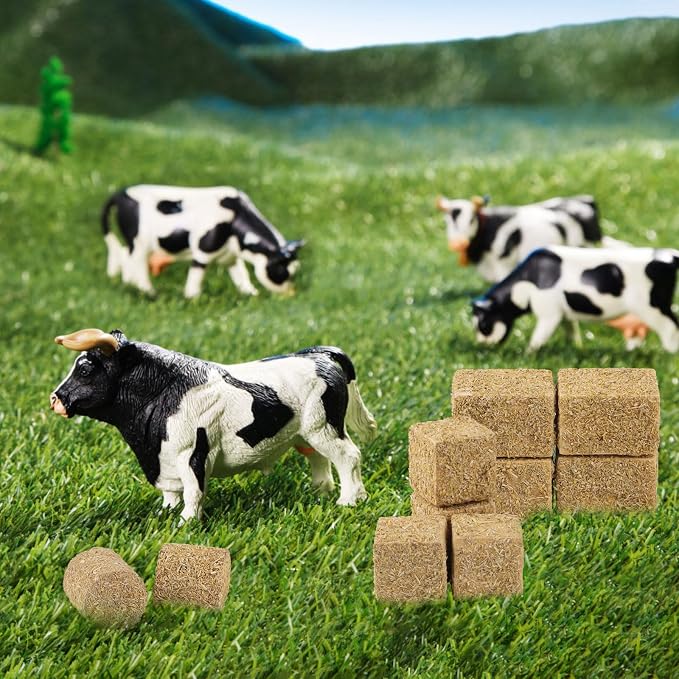 FOIMAS Miniature Hay Bales,12pcs Mini Bales for Mini House Decoration Garden Decoration DIY Autumn Harvest Craft