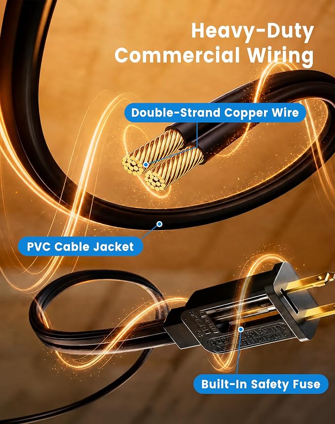 60FT(50+10) String Lights Outdoor, 2FT Bulb Spacing, Waterproof Shatterproof Warm White ST38 LED Edison Bulbs, Extension Cord, Plug in Connectable Hanging Patio Lights for Outside, Backyard