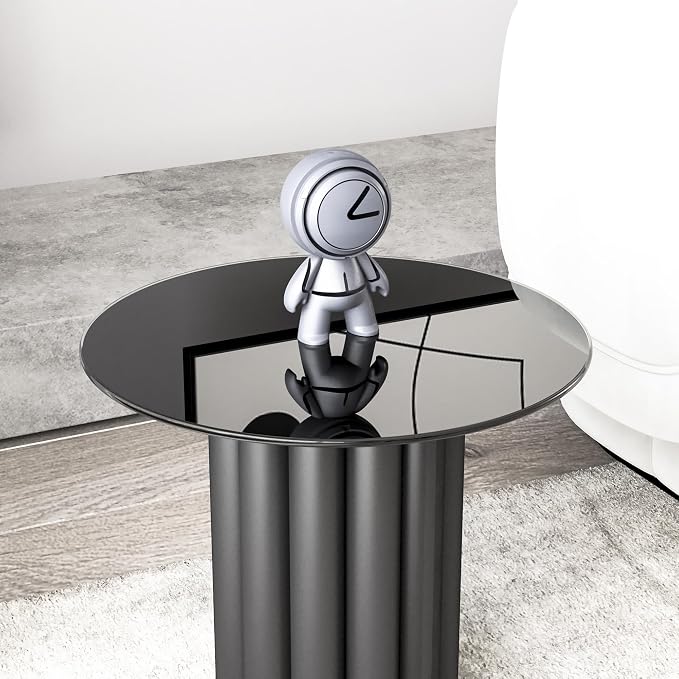 20" Tempered Glass Table Top Round Black Table Surface 1/4'' Thick Pencil Polished Edge Multipurpose for Dining, Coffee, Restaurant and End Table (20 inch-Black)