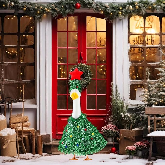 Halloween Porch Goose Outfit 23 Inch Porch Goose Clothes for Holiday | Pumpkin Dress Cape Witch Hat, Thanksgiving Goose Outfit, Christmas Goose Clothes, Holiday Costume for Lawn Geese Status
