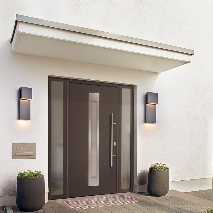 Tarentlight Outdoor Wall Lights Modern Exterior Lighting Fixtures, 3000K Integrated LED, Wall Sconce Lighting 2 Packs, Bronze Outside Wall Mount Lights for House Front Door Porch Garage Patio