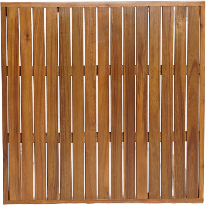 Christopher Knight Home Gree Acacia Wood Outdoor Bar Table, Wooden Patio Bar Height Table, Square Kitchen Coffee Bar Table, Patio Furniture Set, Teak