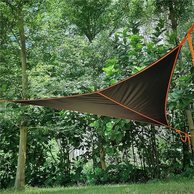 13-Ft Extra-Large Capacity Triangular Hammock, Portable Multi-Person Treehouse Tent for Outdoor Camping, with Straps and Net Bag, 500 lb Load Capacity