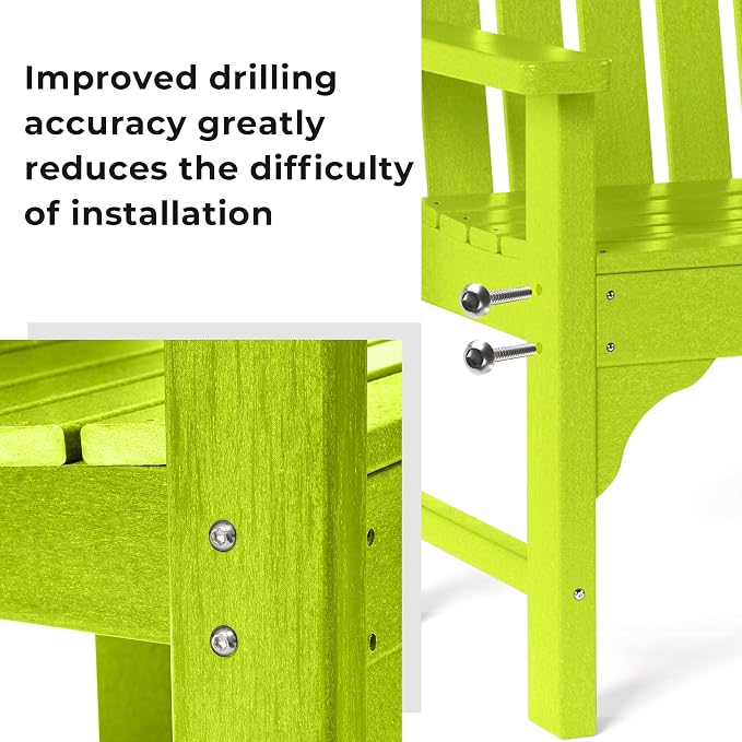 Costaelm Outdoor Dining Arm Chair, Patio HDPE Garden Dining Table Chair, Poly Lumber Waterproof Restaurant Bistro Farmhouse Chairs for Outside Porch Backyard, Lime
