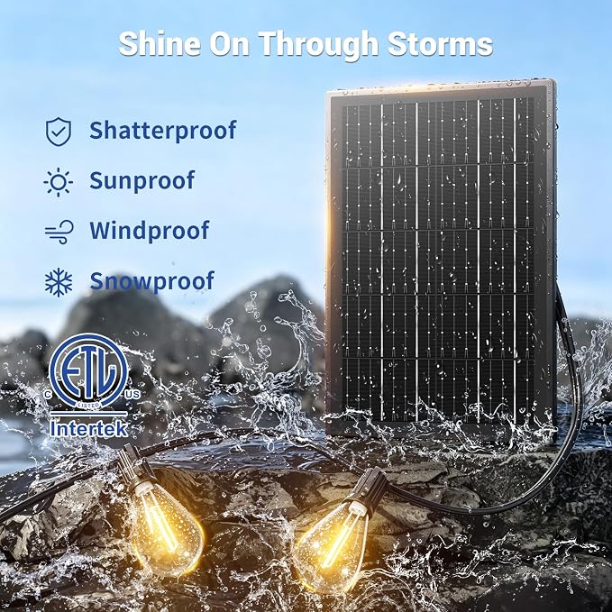 200FT Solar String Lights Outdoor Waterproof, 72+2 LED Solar Powered Lights with Remote Control, 3 Light Modes & Dimmable, USB-C Charging for Patio, Backyard, Garden, Camping