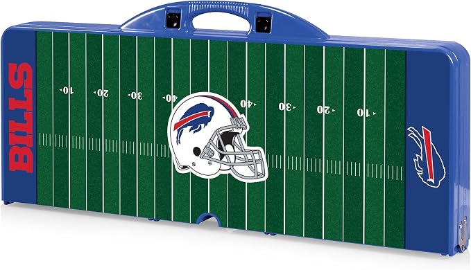 PICNIC TIME NFL Picnic Table Portable Folding Table with Seats and Umbrella