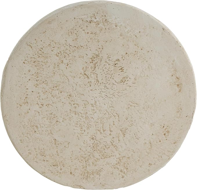 LUMISOL Clare Outdoor Paitio MGO Side Table, Sculptural Organic Pear-Shaped End Table with Natural Beige Tone Finish