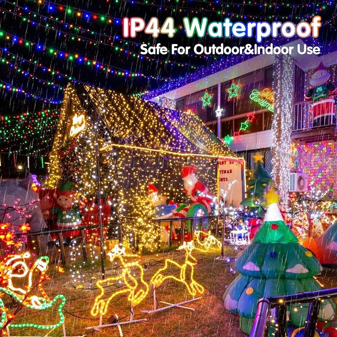 403FT 1000 LED Christmas Lights Outdoor, Color Changing String Lights with 11 Modes and Timer Memory Function for Xmas Tree Wedding Party Holiday Decor (Warm White to Multicolor)