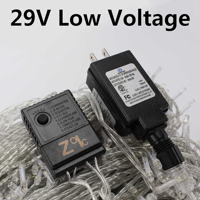 ZOIC 500 LED Christmas Wedding Party Fairy String Lights Lamp 100 Meters (328 feet) 8 Modes 31V Memory Function Warm White