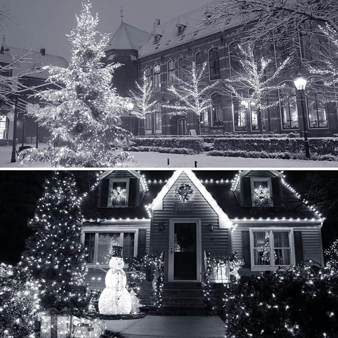 2 Pack Fairy Lights Battery Operated with Remote 33FT 100 LED Cool White | Remote Control, 8 Modes, Timer, Adjustable brightness, Waterproof Lights for Indoor Outdoor Classroom Christmas Decor