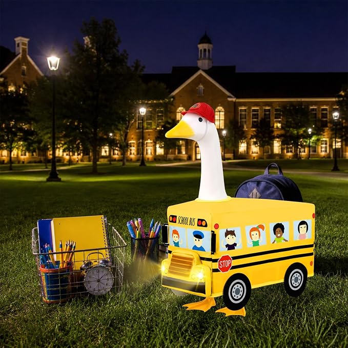 Back to School Porch Goose Outfit 23" School Bus Goose Clothes