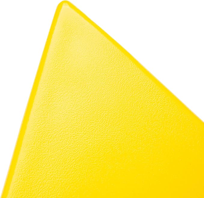 LeisureMod 15.75" Triangular Side Table, Stackable Plastic Accent End Table for Indoor & Outdoor Use, Weather-Resistant Modern Patio & Living Room Table, Set of 2, Yellow