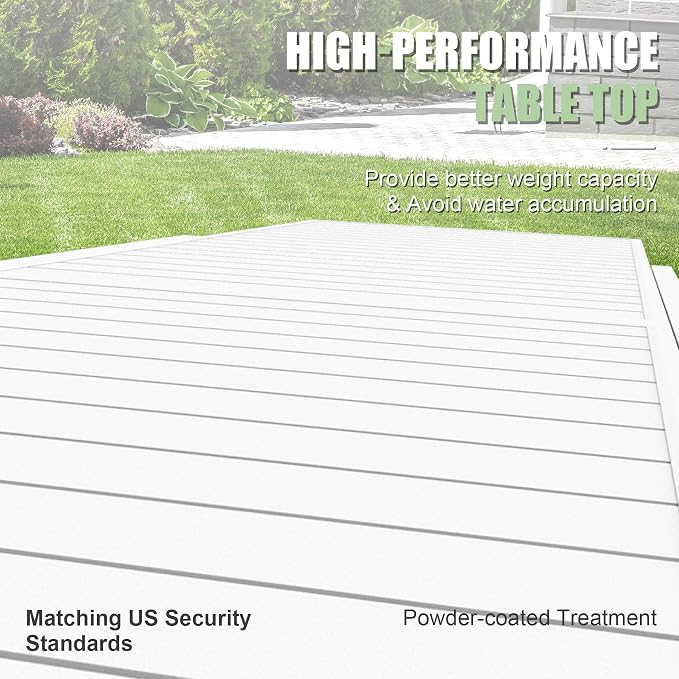 Aluminum Patio Extendable Dining Table 35" 71", Adjustable Indoor Outdoor Patio Dining Table with E Coating for 4 6 Person GLawn Porch Furniture, Elegant Ivory White