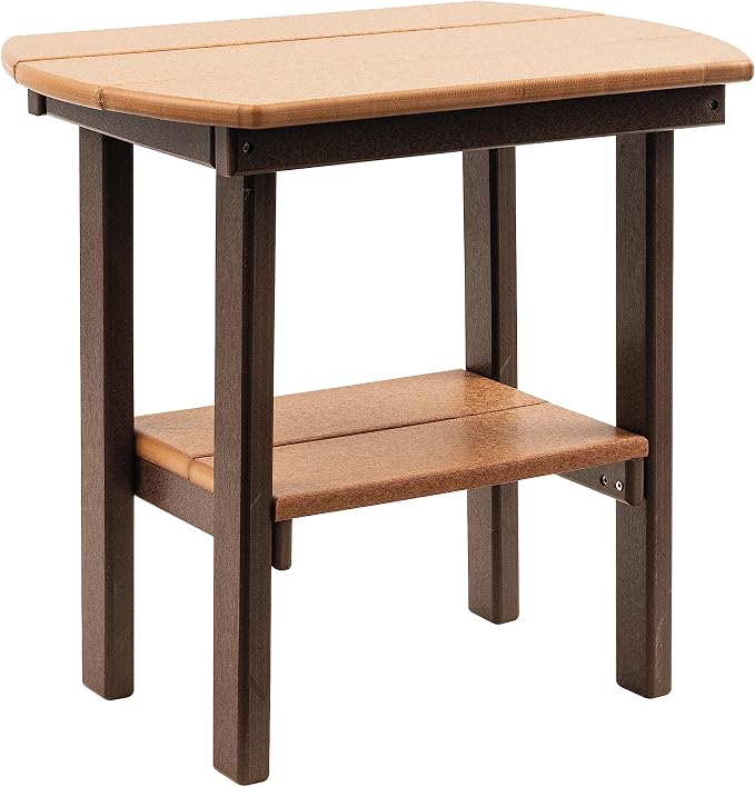 Amish Crafted Poly Oval End Table (Cedar on Tudor Brown)