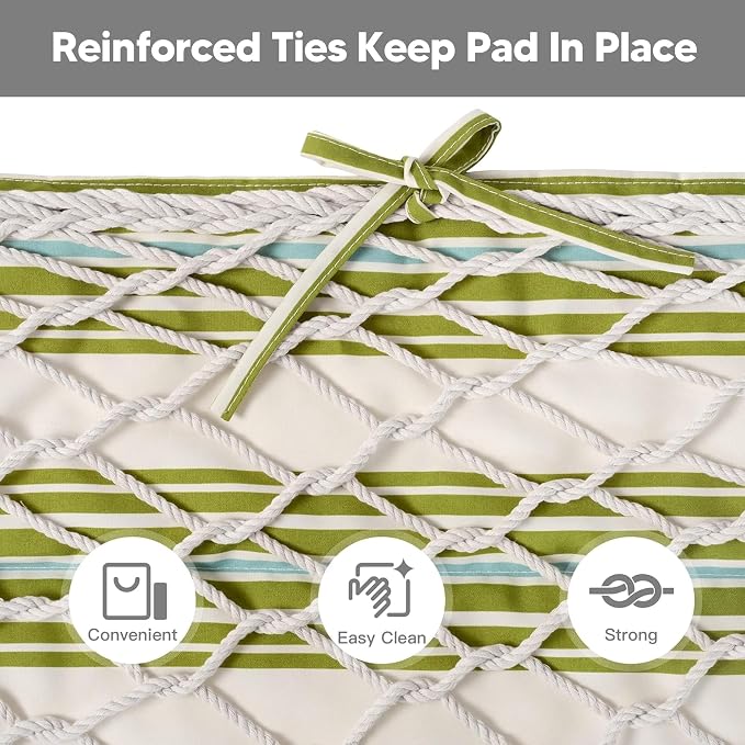 SUNCREAT Outdoor Portable Hammock Pad, 2 Person Polyester Hammock Pad, Green