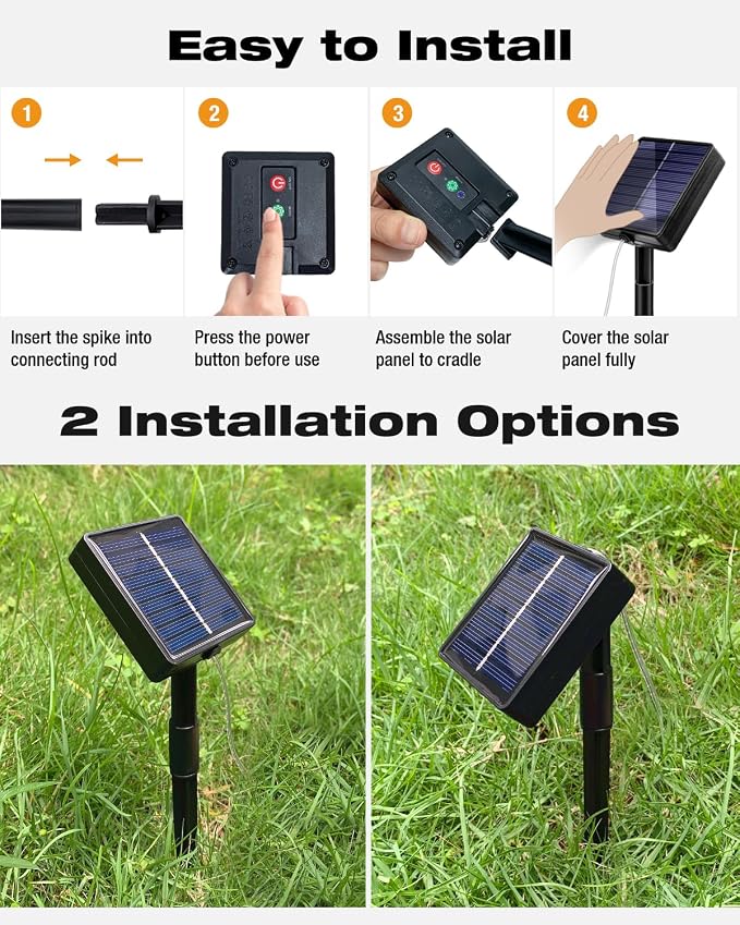 btfarm 2 Pack Solar String Lights Outdoor - Total 240LED 78FT Solar Fairy Lights Outside Waterproof 8 Modes, Copper Wire Solar Powered Twinkle Light for Garden Tree Christmas Wedding Party,Warm White